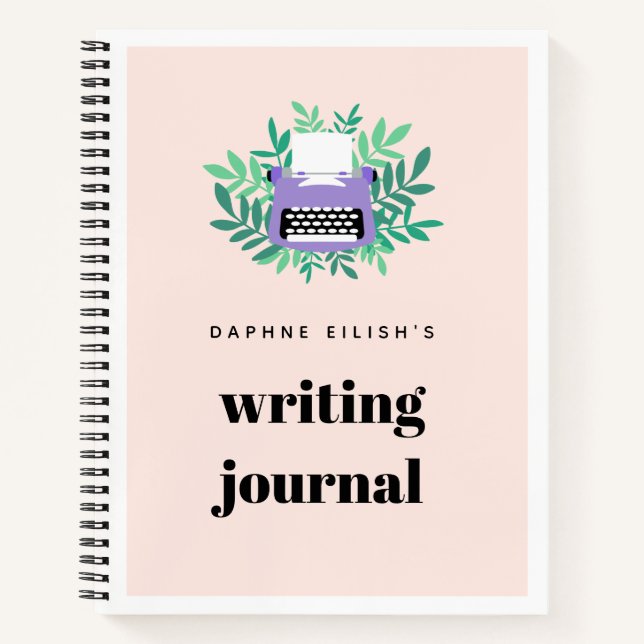 Journal d'écriture de type pourpre vert (Devant)