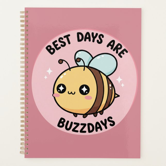 Journal des abeilles – Cahier mignon pastel de bou (Devant)