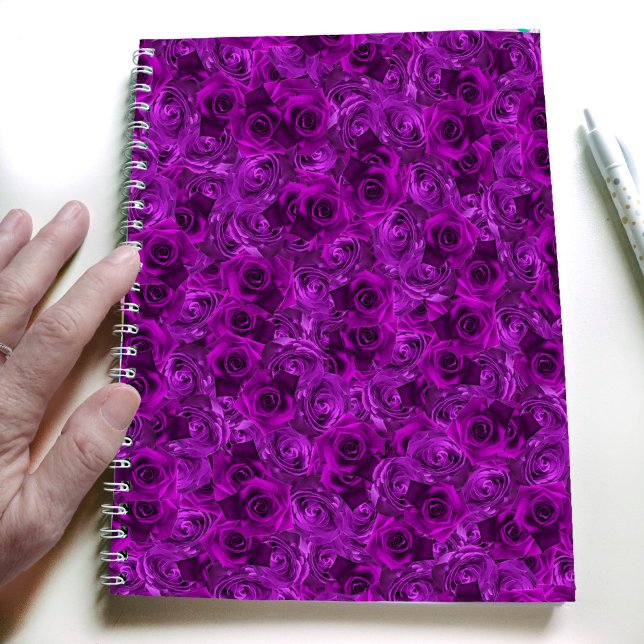 Journal des carnets en spirale rose violet (Créateur téléchargé)