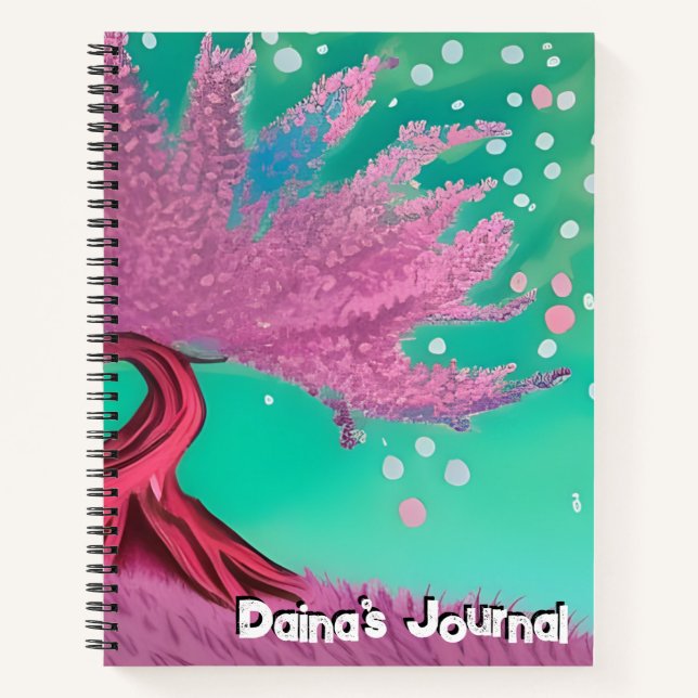 Journal des noms personnalisés de l'arbre de fleur (Devant)