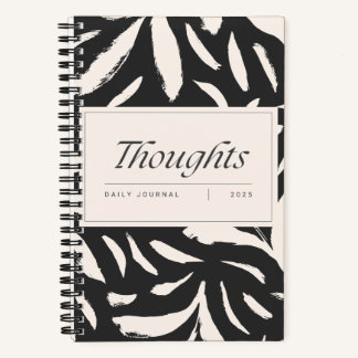 Journal des spirales noir et beige