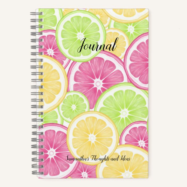 Journal d'été Pop Citron Lumineux et Amusant (Recto)