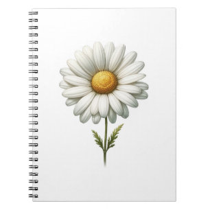 Journal d'herbe de fleur de marguerite blanche sim