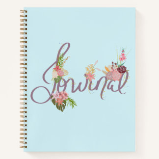 Journal d'inspiration florale avec fleurs lunaires