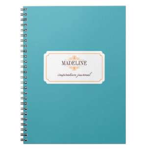 Journal d'inspiration simple orange turquoise bleu