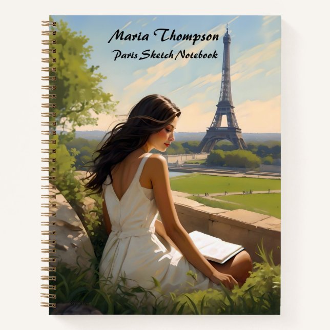 Journal du Carnet de voyage de Paris personnalisé (Devant)