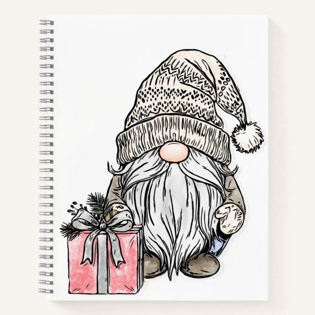 Journal du Gnome de Noël avec Cadeau (Devant)