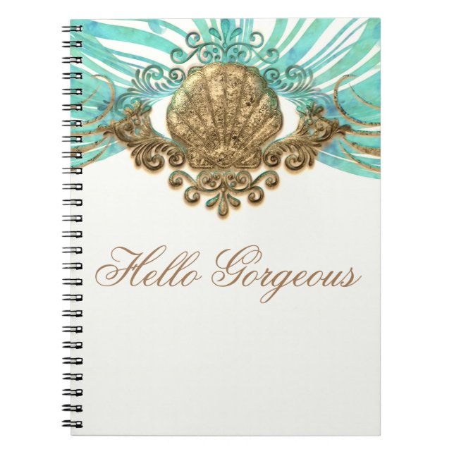 Journal élégant de plage de style glamour coquilla (Devant)