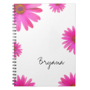 Journal Élégant et Chic aux Marguerites Roses Fleu