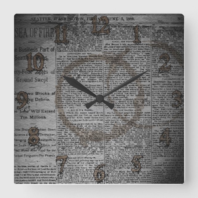 Journal et café Stains Mur Horloge (Recto)