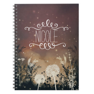 Journal Étoiles et Feuillage de Nuit Rustique Ench