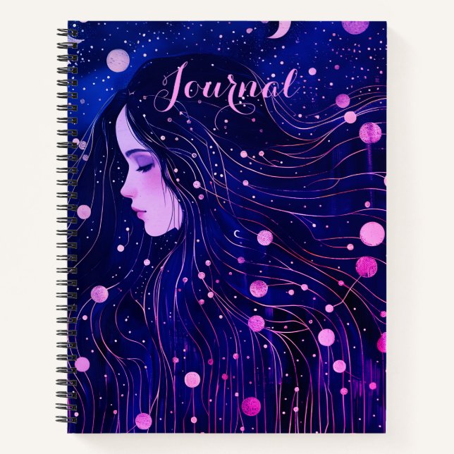 Journal Femme Céleste Déesse Lune Étoiles (Devant)