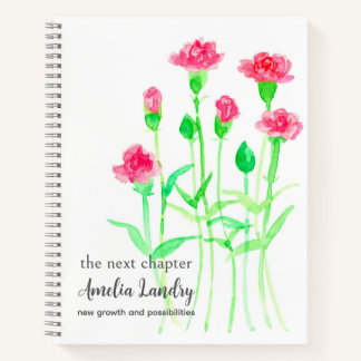 Journal Fleur de Naissance de Janvier Carnation Ro