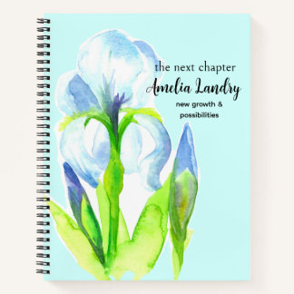 Journal Fleur de Naissance Février Iris Bleu