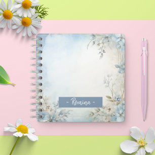 JOURNAL Fleurs bleues MUTÉES carnet en spirale per