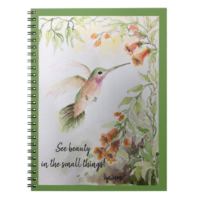Journal - Fleurs de coucher de soleil de colibri e (Devant)