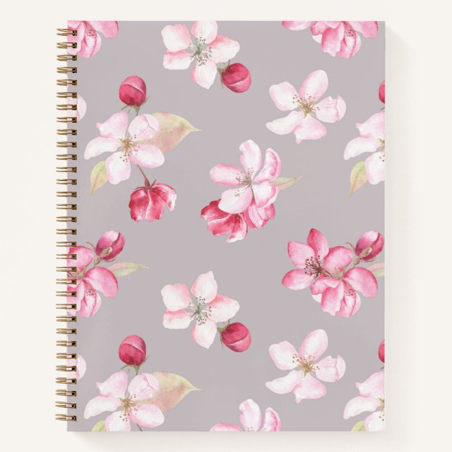Journal Floral à la Fleur de Cerisier Rose Mindful (Devant)