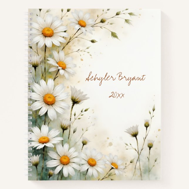 Journal floral à reliure spirale Daisy Botanique P (Devant)