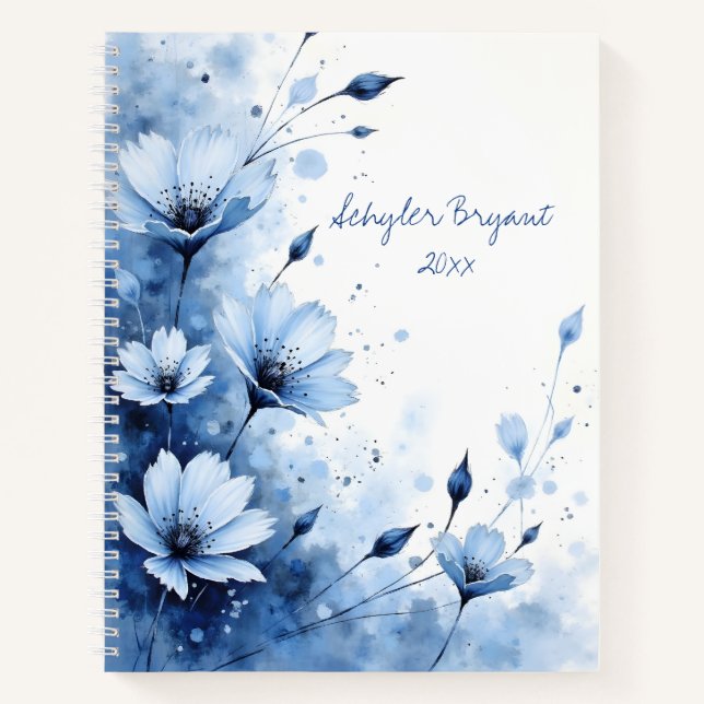 Journal floral à reliure spirale Fleurs sauvages B (Devant)