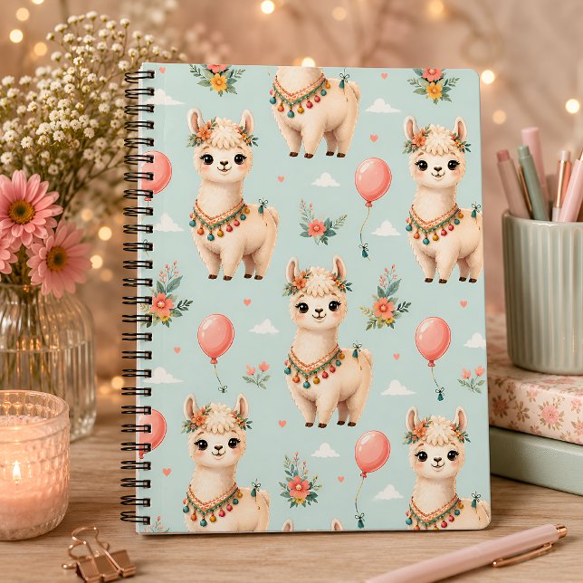 Journal floral de l'alpaga Kawaii (Créateur téléchargé)