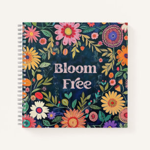 Journal Floral Folk Art - Épanouis Toi - Cadeau