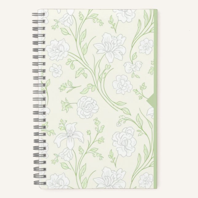 Journal floral jaune ensoleillé Fleurs blanches jo (Recto)