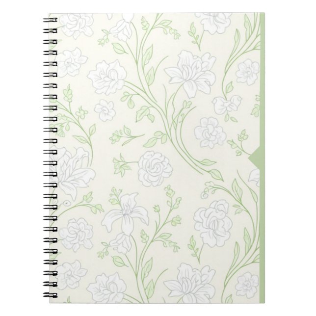 Journal floral jaune ensoleillé Fleurs blanches jo (Devant)