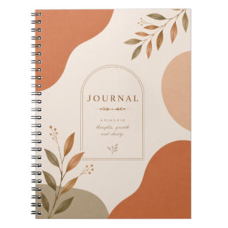Journal Floral Minimaliste | Cahier Neutre