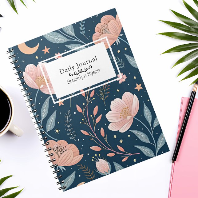 Journal floral personnalisé BOHO/ (Créateur téléchargé)