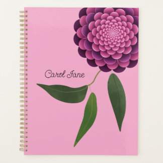 Journal Floral Personnalisé - Planificateur Spiral