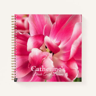 Journal floral personnalisé Tulipe Rêves en rose