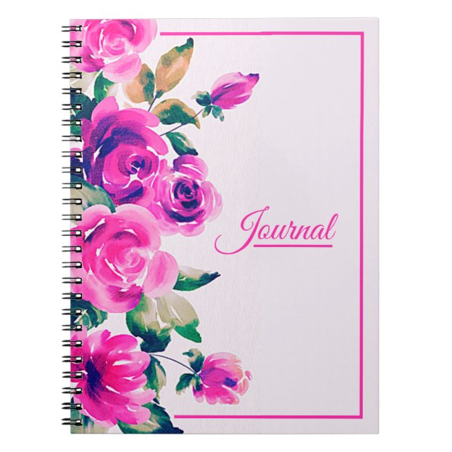 Journal floral rose (Devant)