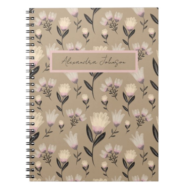 Journal Floral Rose | Botanique Moderne  (Devant)