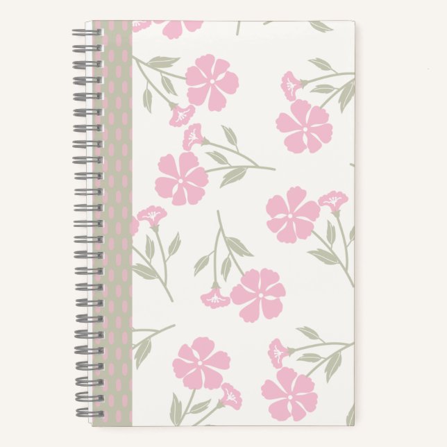 Journal Floral Rose – Cahier de Fleurs Jolies (Recto)