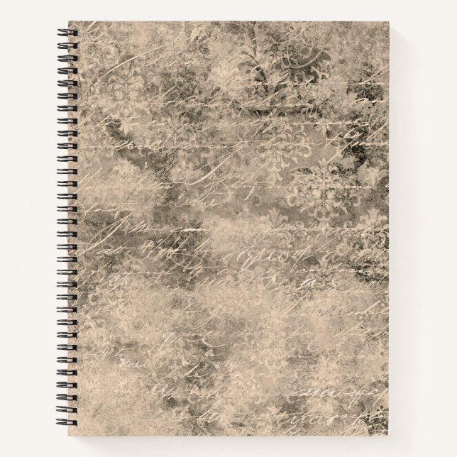 Journal floral vintage / Carnet lin (Devant)