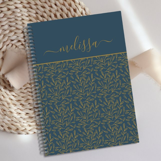 Journal géométrique bleu bleu marine (Créateur téléchargé)