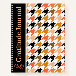 Journal Gratitude Houndstooth Orange couleurs d'au