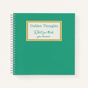 Journal Jade Green et Gold personnalisé