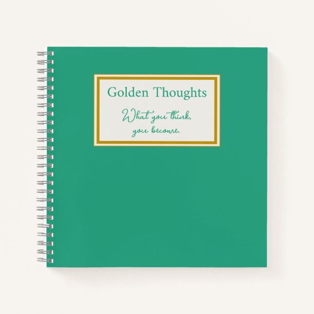 Journal Jade Green et Gold personnalisé (Devant)
