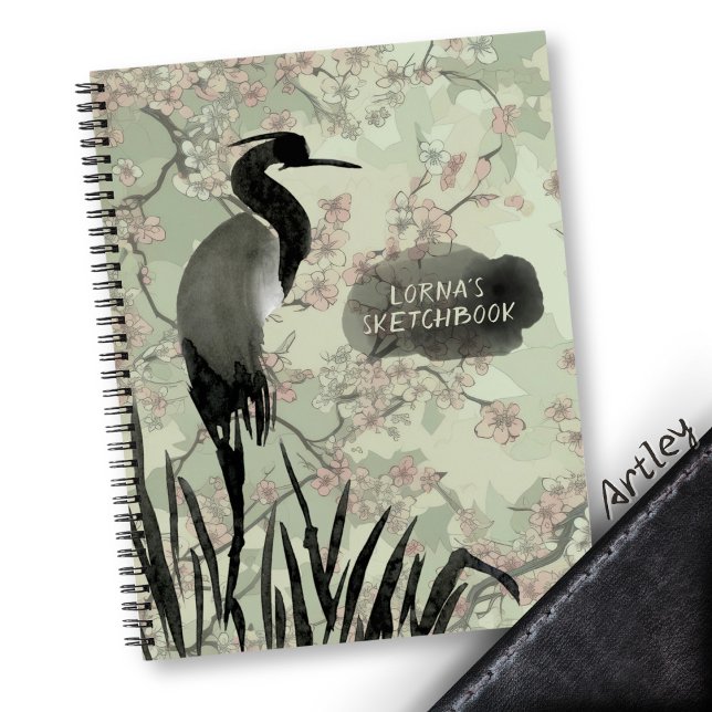 Journal Japonais des fleurs de cerisiers de grue a (Créateur téléchargé)