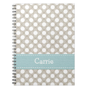 Journal kaki et bleu de carnet de notes à spirale
