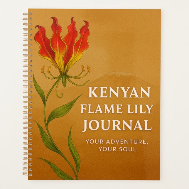 Journal Kenyan Flame Lily – Cahier de l'âme  (Devant)