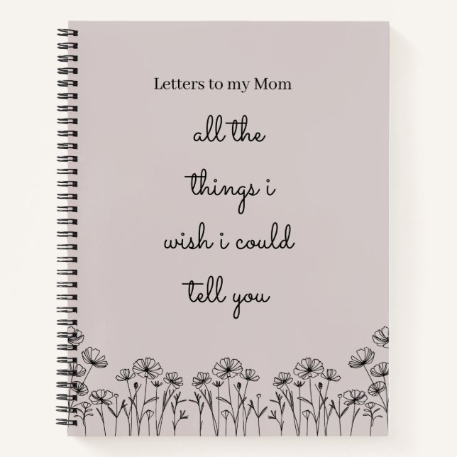 Journal Lettres à ma maman | Deuil personnalisé  (Devant)