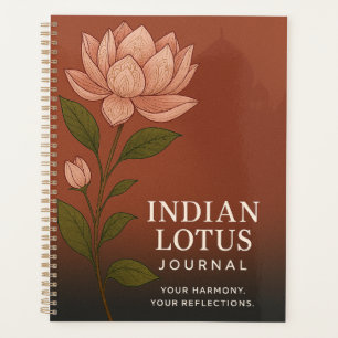 Journal Lotus Indien : Cahier Inspiré de la Nature