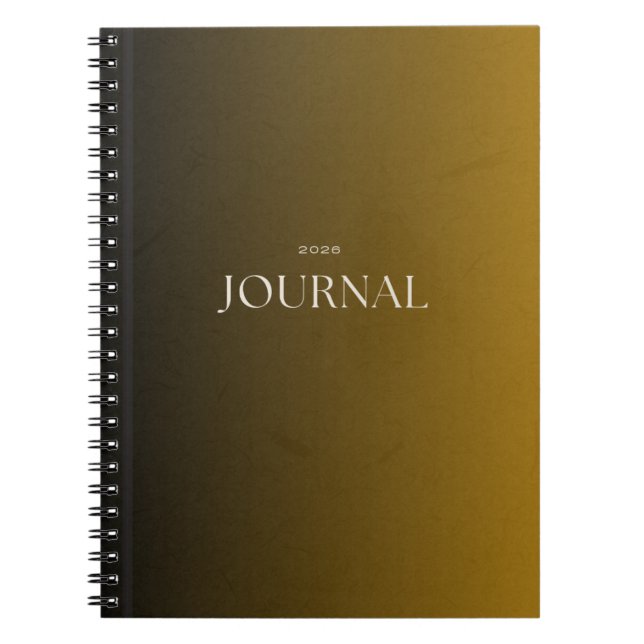 Journal Luxe Noir & Moutarde 2026 (Devant)