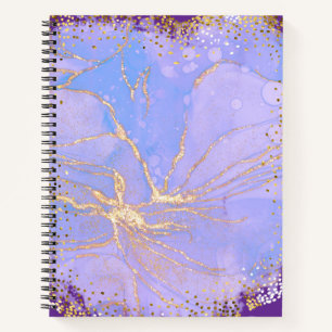 Journal Marbre Violet   Élégant Lavande et Or 