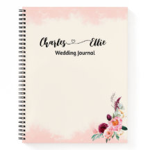 Journal mariage floral élégant personnalisé