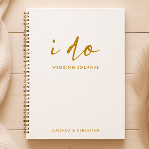 Journal mariage Or et blanc minimaliste moderne