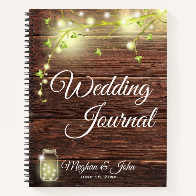 Journal Mariage Rustic Wood Mason (Devant)
