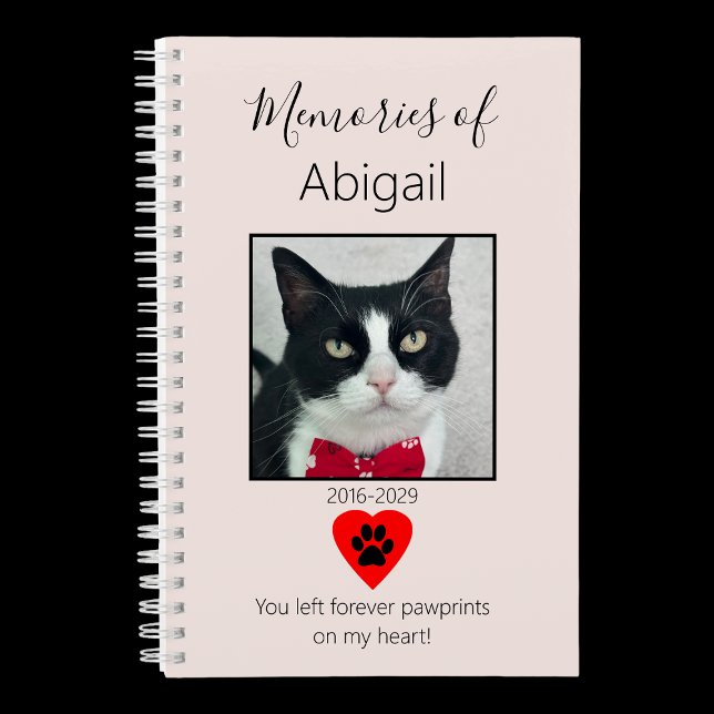 Journal Mémorial Chat Rose Pâle (Créateur téléchargé)